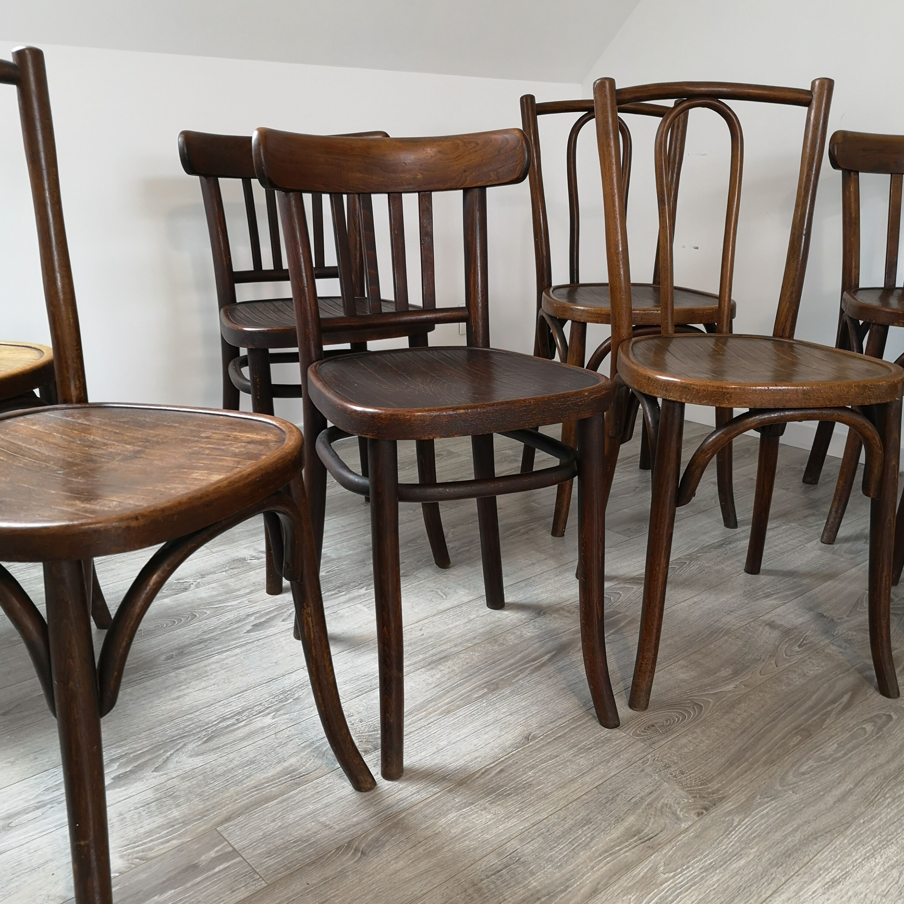 Set of 6 chairs bistro mismatched