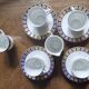 Vintage coffee service in porcelain Schumann Arzberg Bavaria - Blue and Gold
