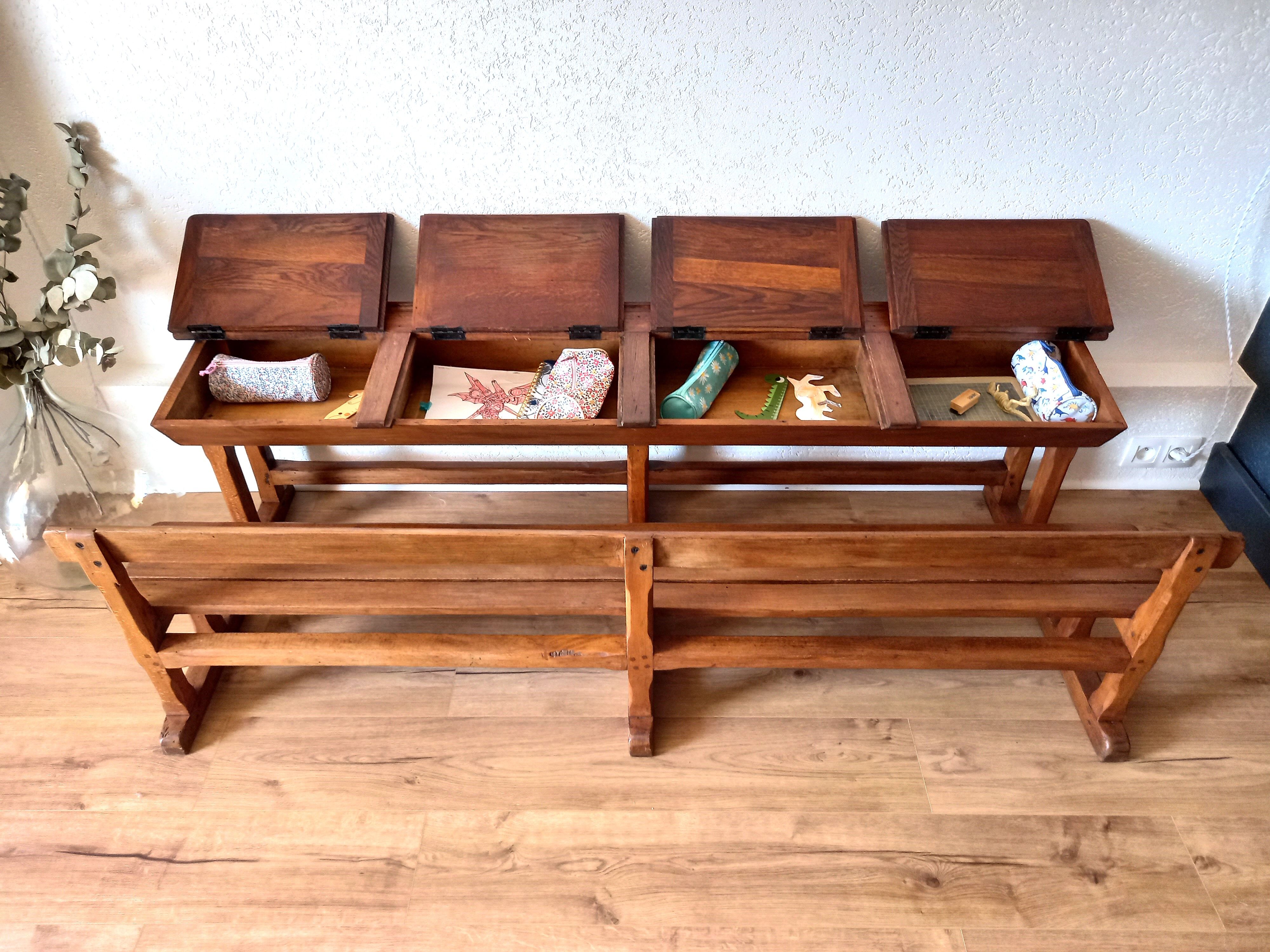 School desk 4 places