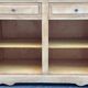 Renovated Parisian-style sideboard in light raw solid wood