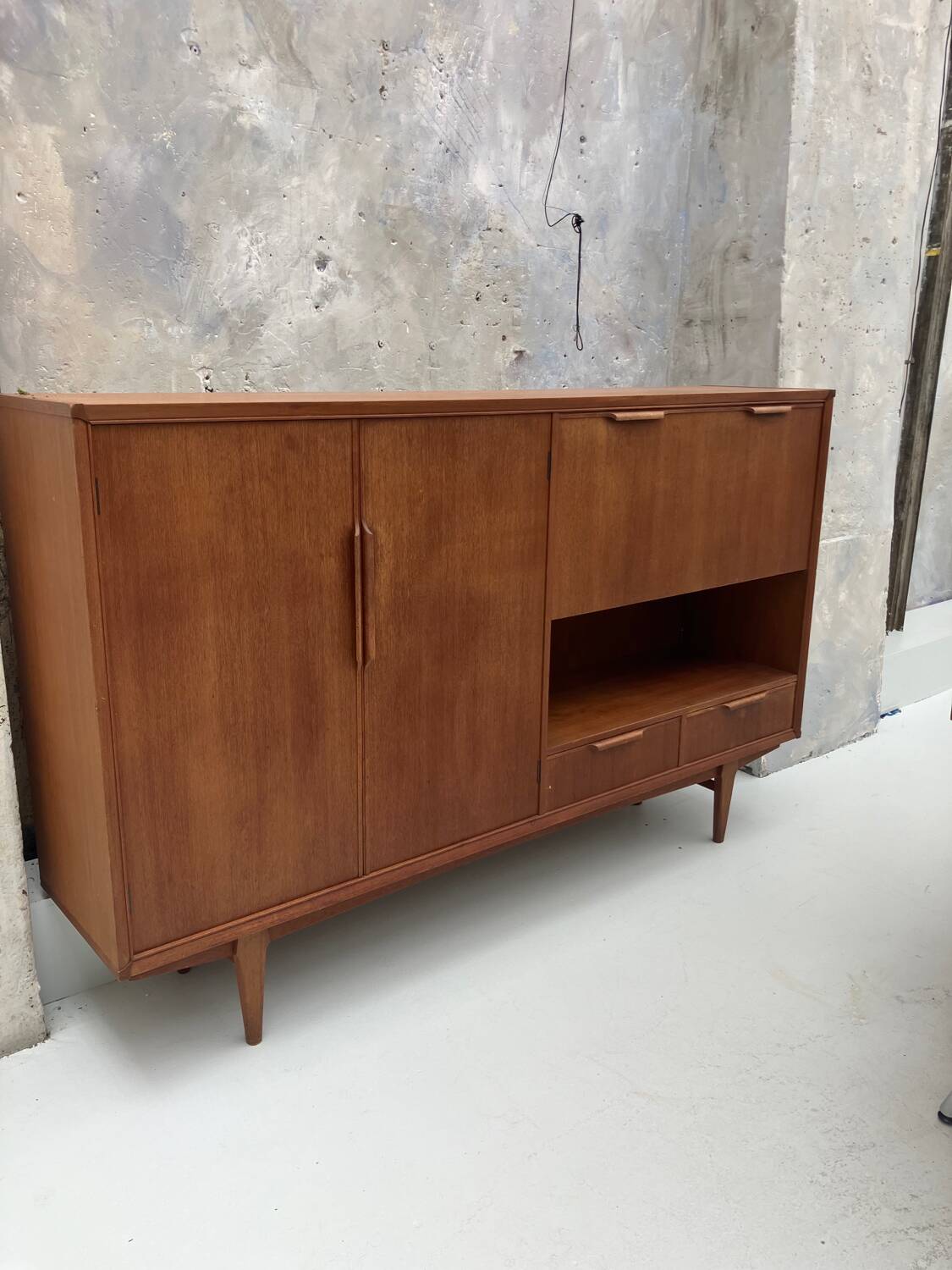 Vintage Scandinavian high sideboard 1960