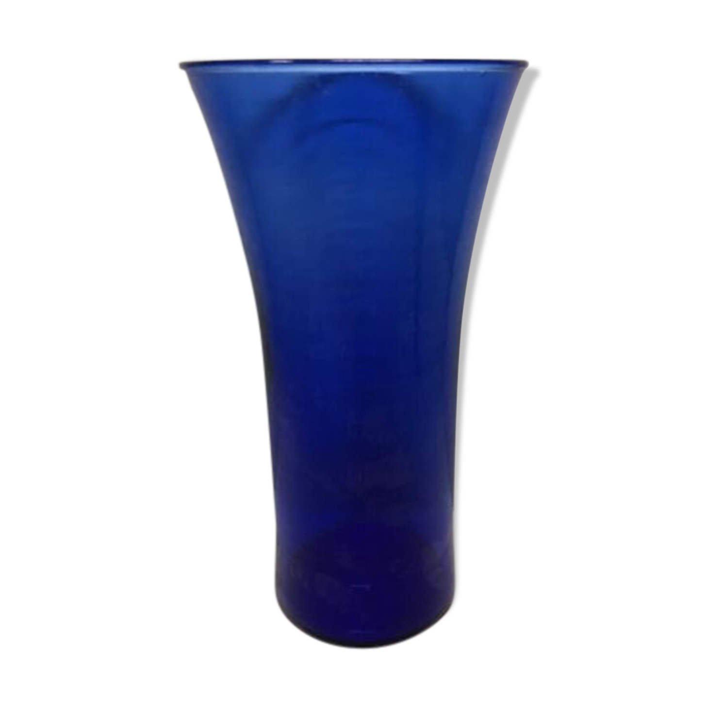 Vase en verre bleu cobalt Selency