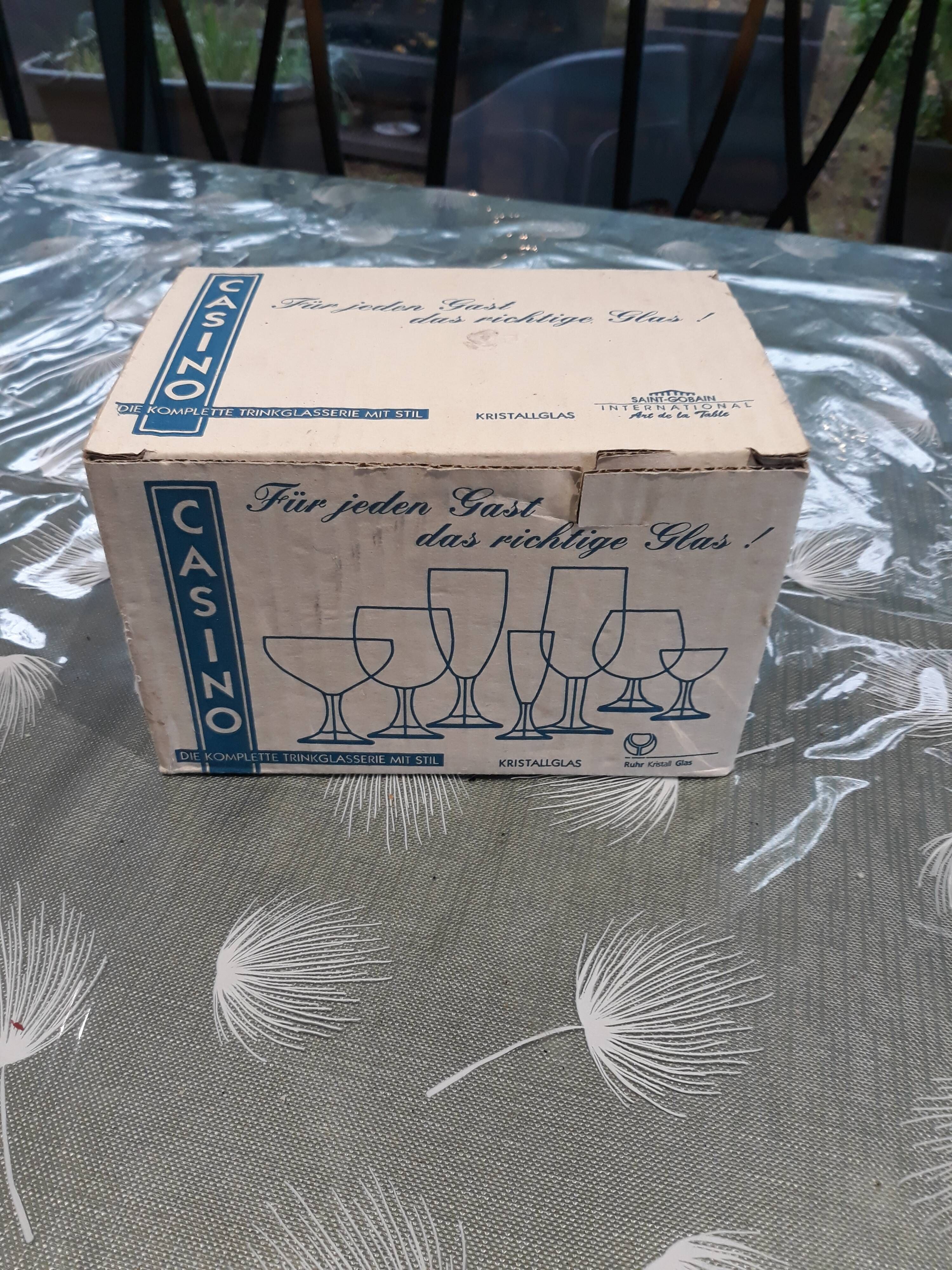 coffret de 6 verres à vin  ou à digestif saint gobain international