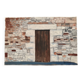 Oil on canvas by Claude Claveau The Old Wall Meadow Enpail 1992