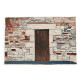 Oil on canvas by Claude Claveau The Old Wall Meadow Enpail 1992