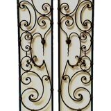 Set of two hammered wrought iron doors, 20th century