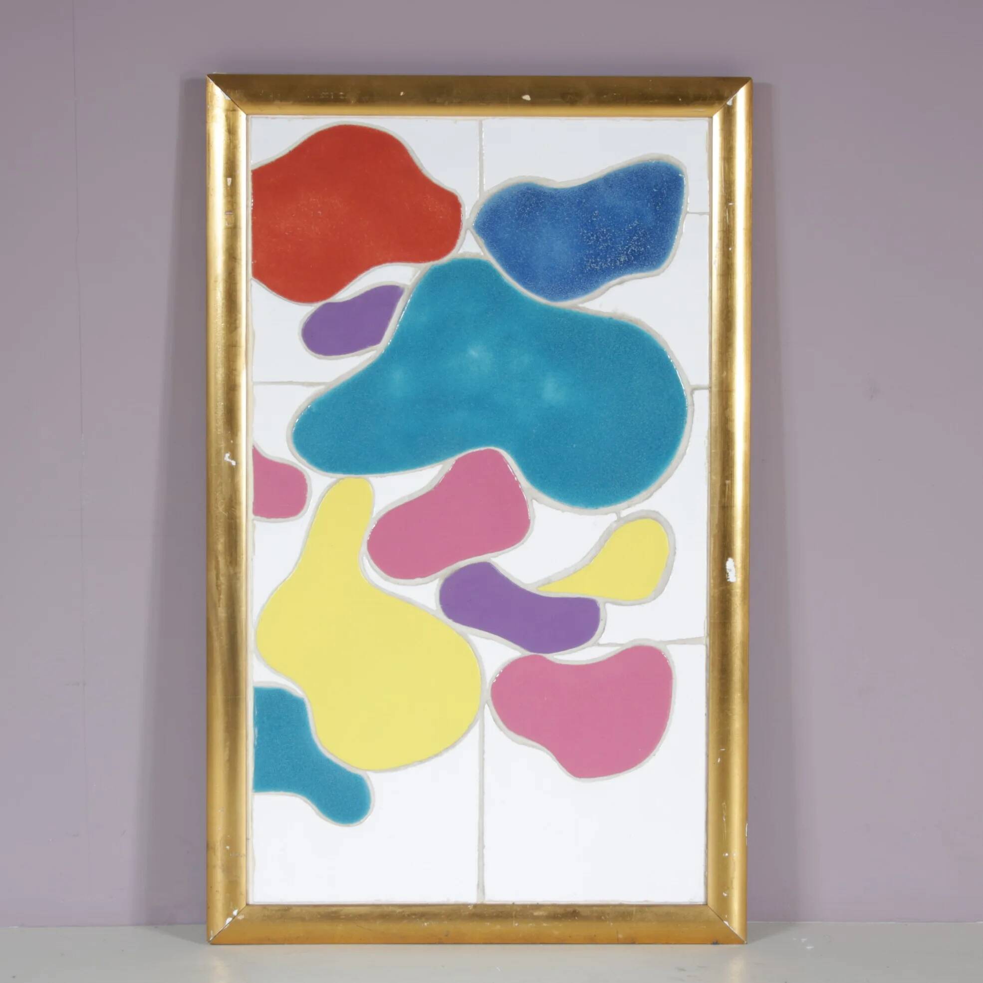 1990s framed ceramics artwork by Jan Snoeck, Netherlands