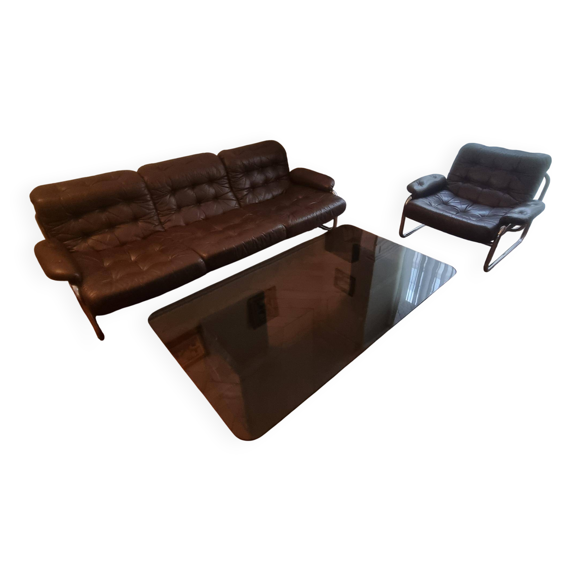 IKEA Vintage Borkum Sofa and Armchair