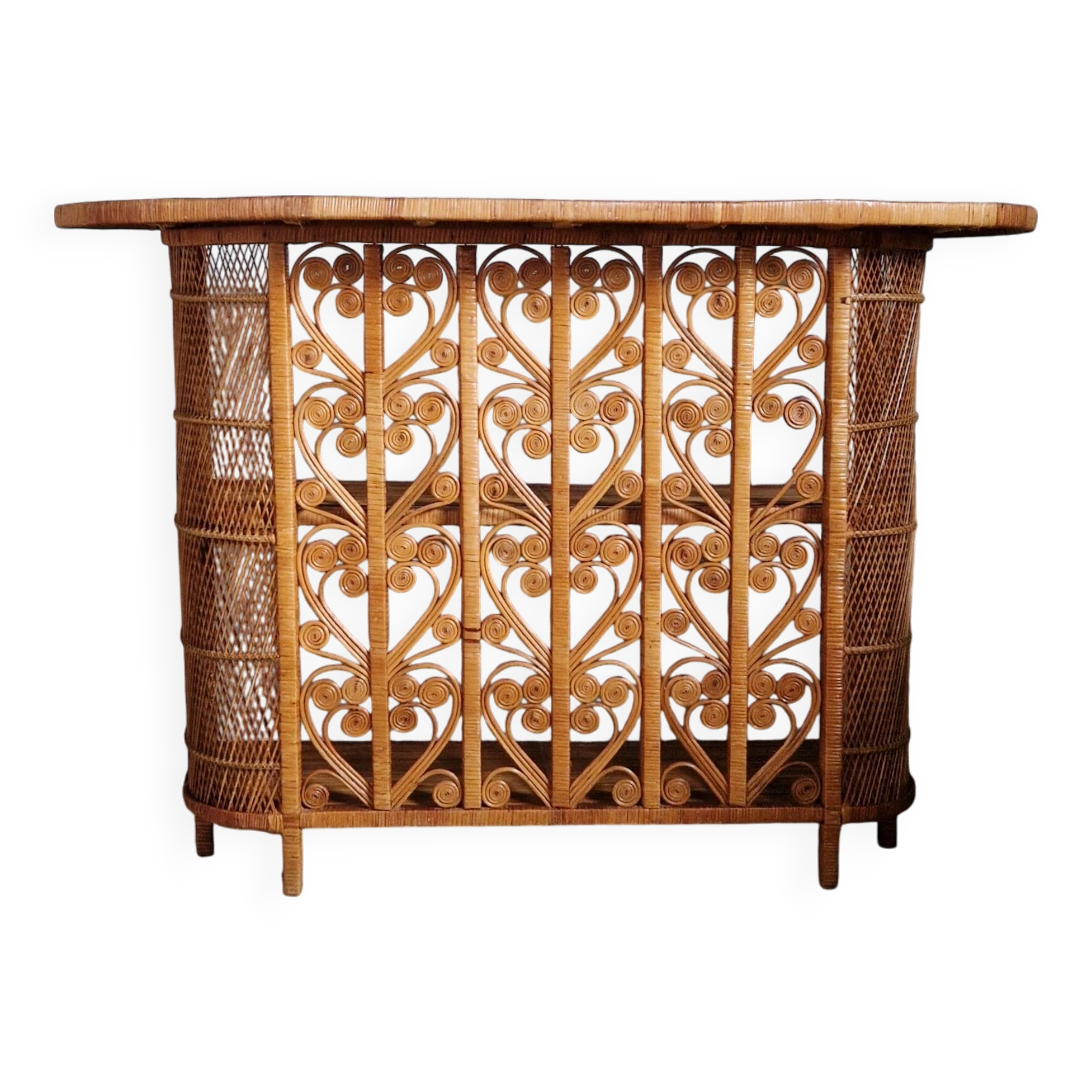 "Peacock" rattan bar