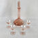 Pink glass liquor service, engraved decanter