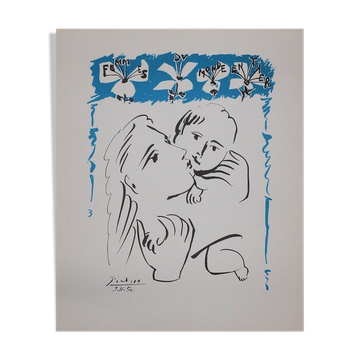 Pablo Picasso : Amour maternel - Lithographie signée