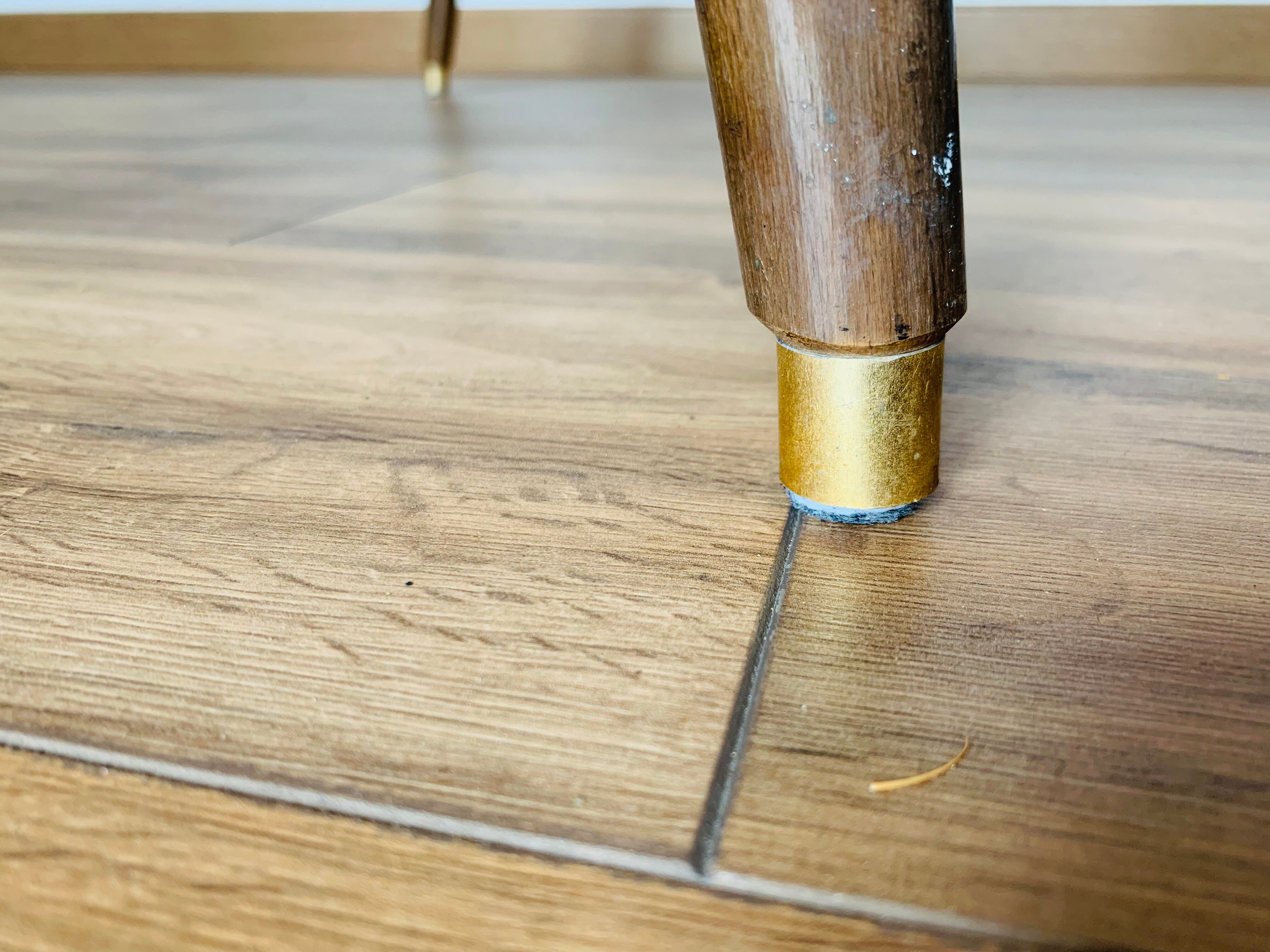 Vintage console in wood, glass and gold metal