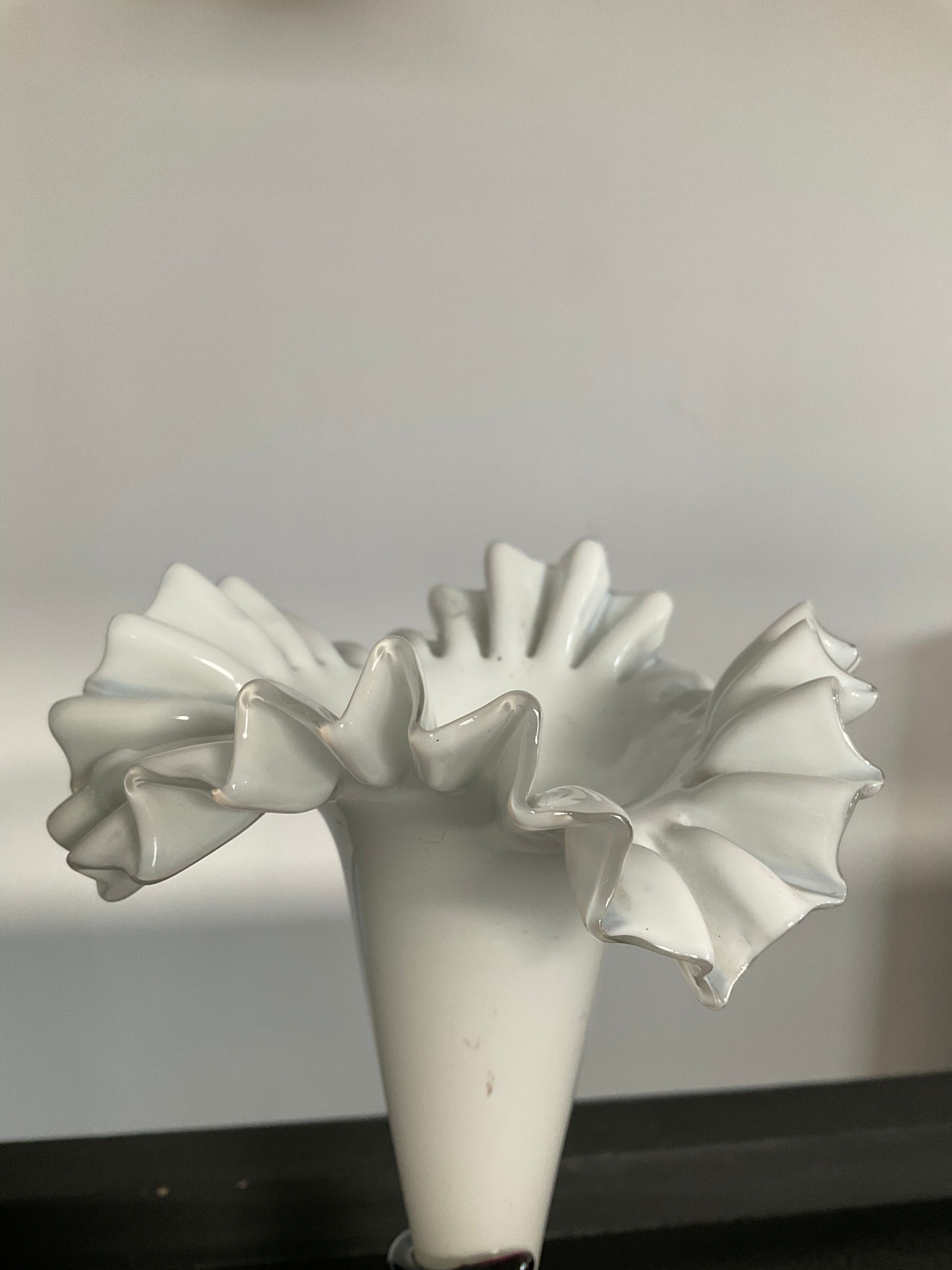 Vintage soliflore vase in glass paste 50s