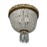 Ceiling light trash pearls and Crystal pendants