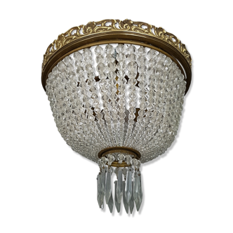 Ceiling light trash pearls and Crystal pendants