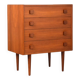 Commode danoise en teck du milieu du siècle de Domino Mobler, années 1960.