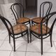 Suite of 4 Bistro chairs canned by ZPM for Thonet vintage 1950