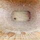 Vintage owl umbrella stand in bamboo and rattan