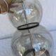 Large glass table lamp Delmas 1970