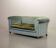 Chesterfield Duotone 2-Seat Sofa in Frosted Blue & Green Velvet 1950s