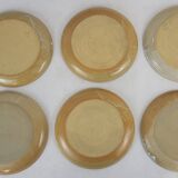 6 Puisaye stoneware plates
