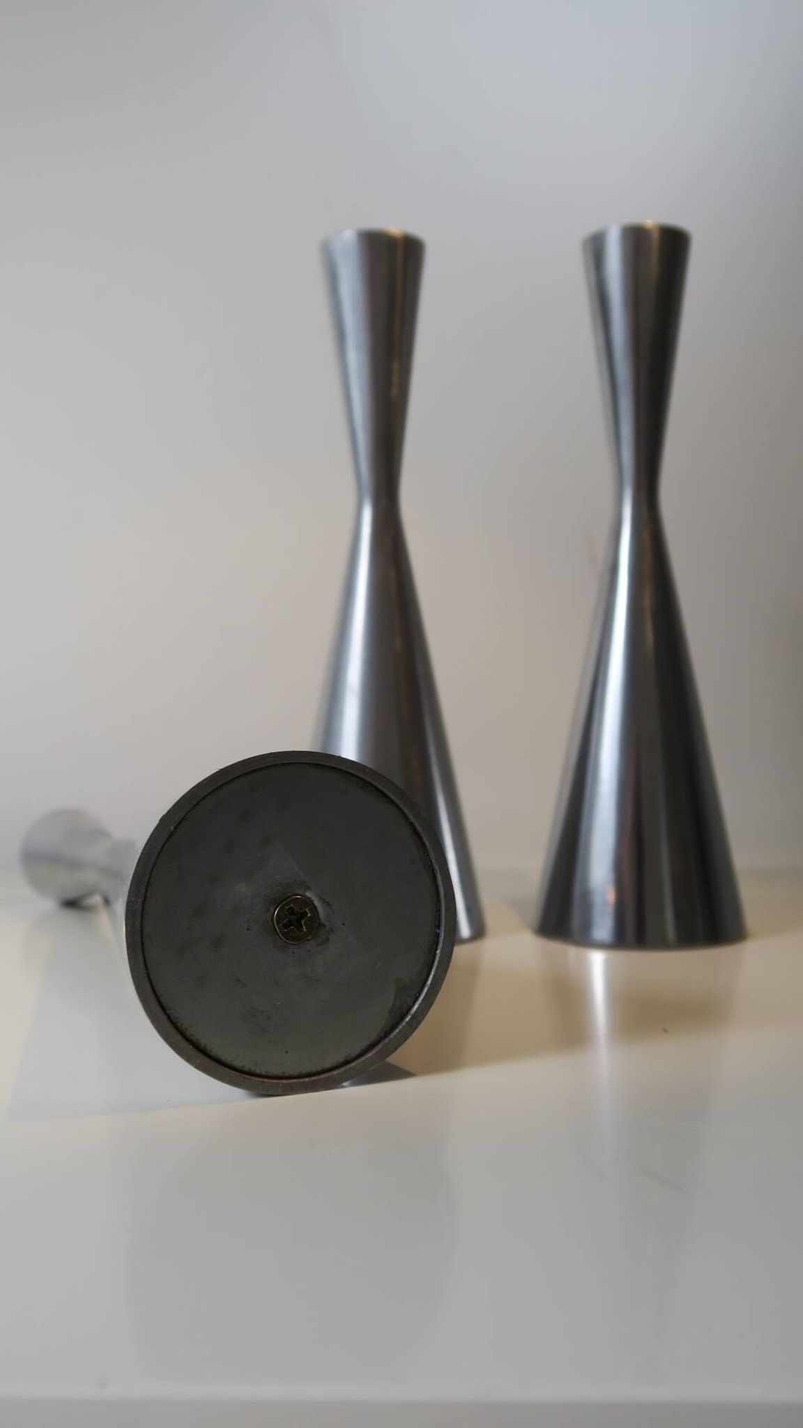 3 cast aluminum candle holders. Ikea Erika Pekkari