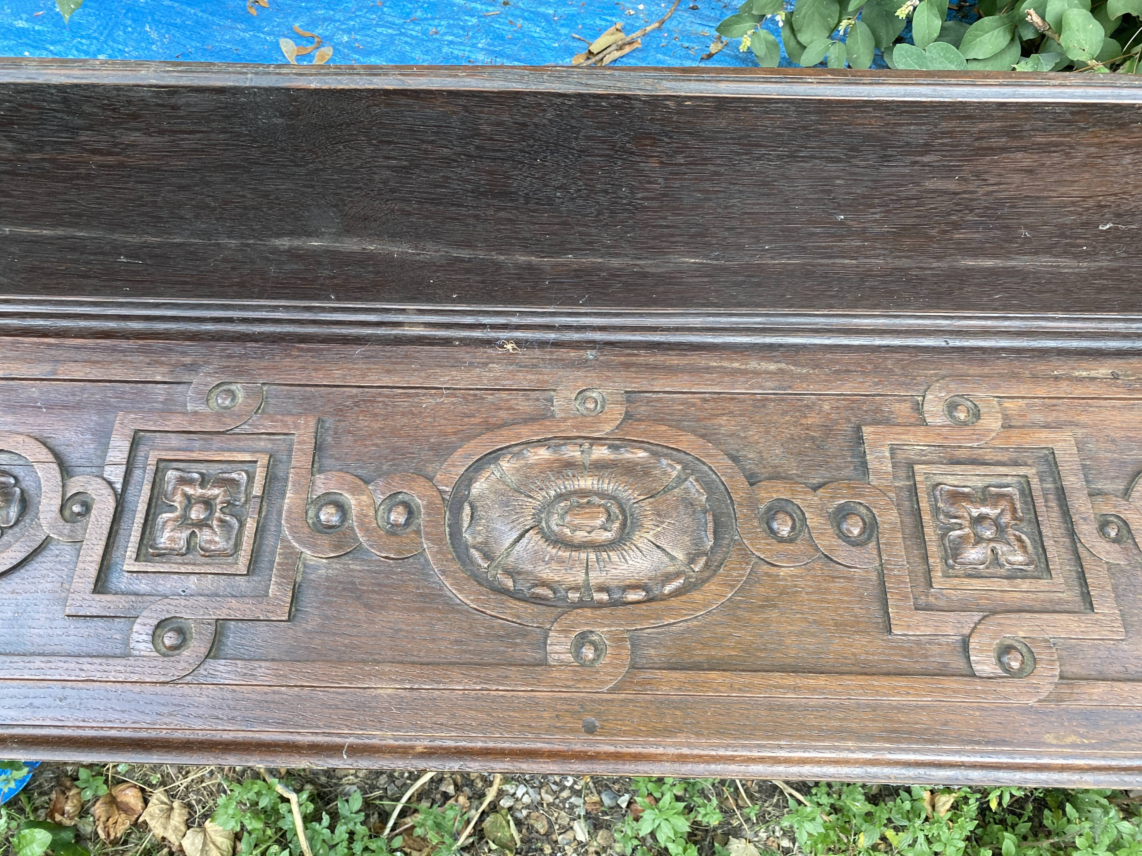 Large old solid wood shelf