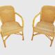 Paire de fauteuils en rotin 1970