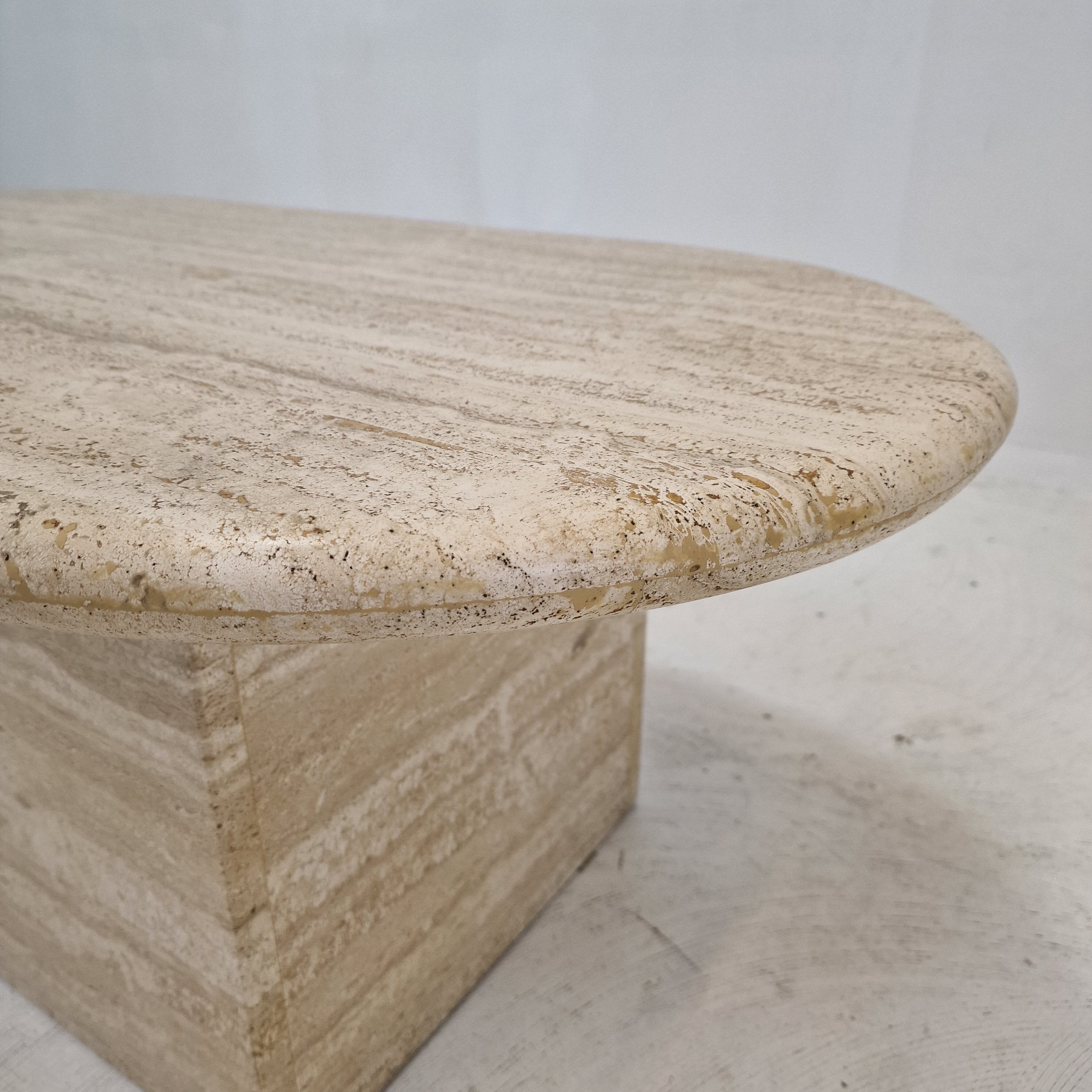 Travertin coffee table