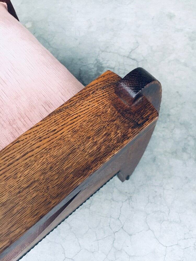 Dutch Art Deco Modernist Reclining Grand Armchair, Netherlands, 1920s