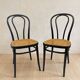 Pair of bentwood chairs, Vienna straw seat by Thonet for Herbatschek, 1960s Poland