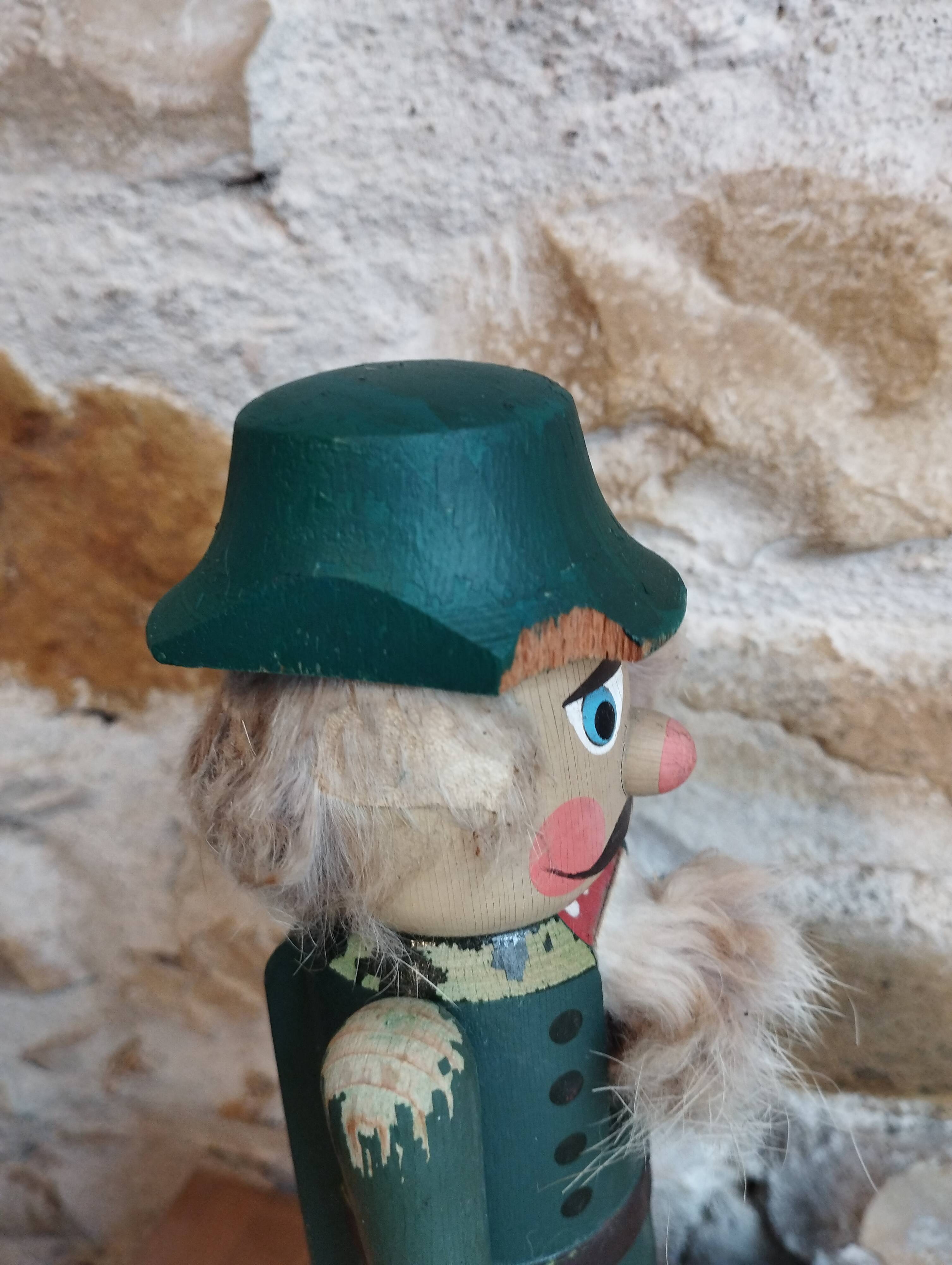 Old wooden nutcracker toy early 20th century