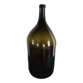 Large old bottle dame-jeanne dark green