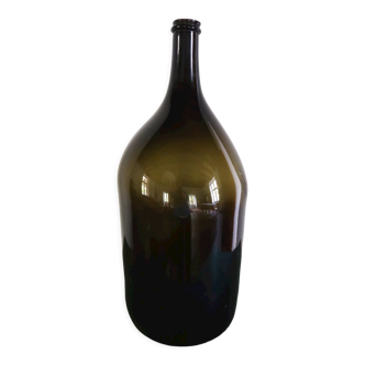 Bouteille ancienne dame-jeanne vert foncé