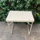 Folding iron side table
