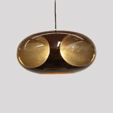Space age bug eye ufo lamp *** Massive Belgium *** chocolat brown colour **