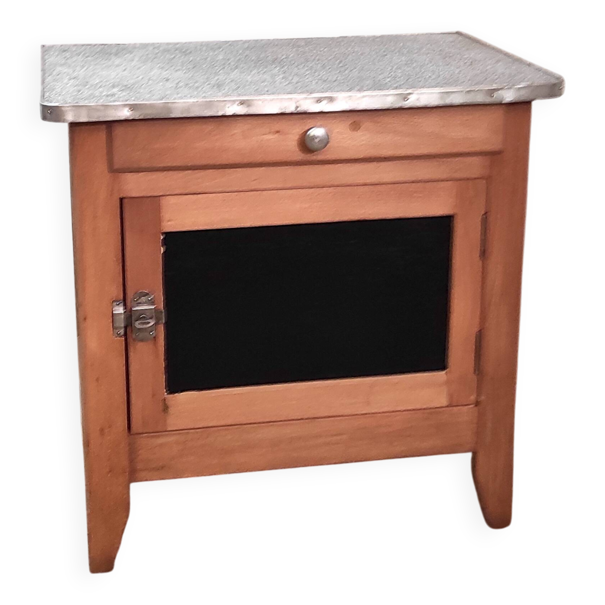 Parisian buffet in solid wood and enamelled sheet metal - mid 20th century.