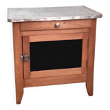 Parisian buffet in solid wood and enamelled sheet metal - mid 20th century.