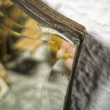 Art deco beveled mirror 65 x 42cm