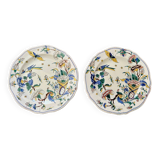 Set of 2 old decorative plates Gien cornucopia decor