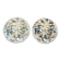 Set of 2 old decorative plates Gien cornucopia decor