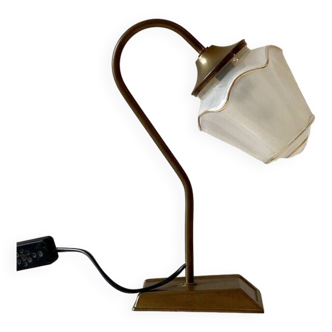 Swan neck table lamp, Art Deco style