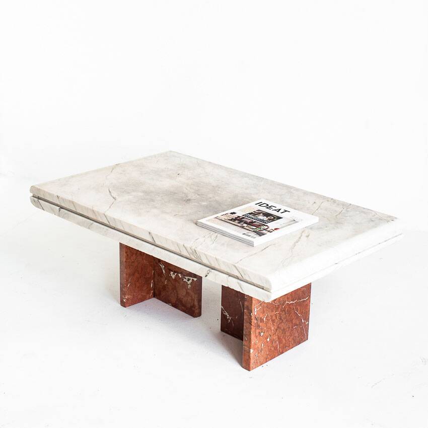 Vintage coffee table or side table. Marble. France, 1960s.