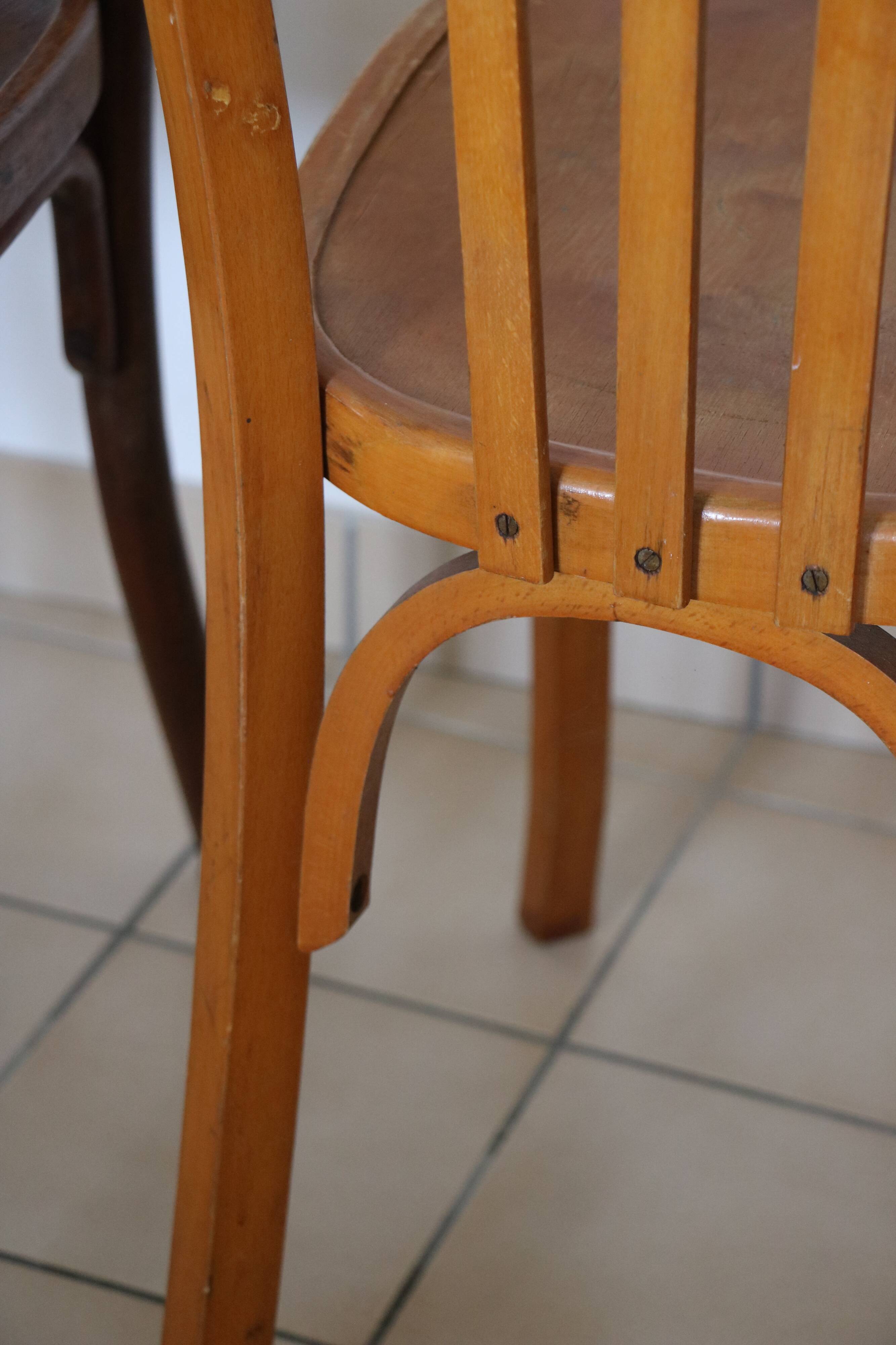5 vintage bistro chairs