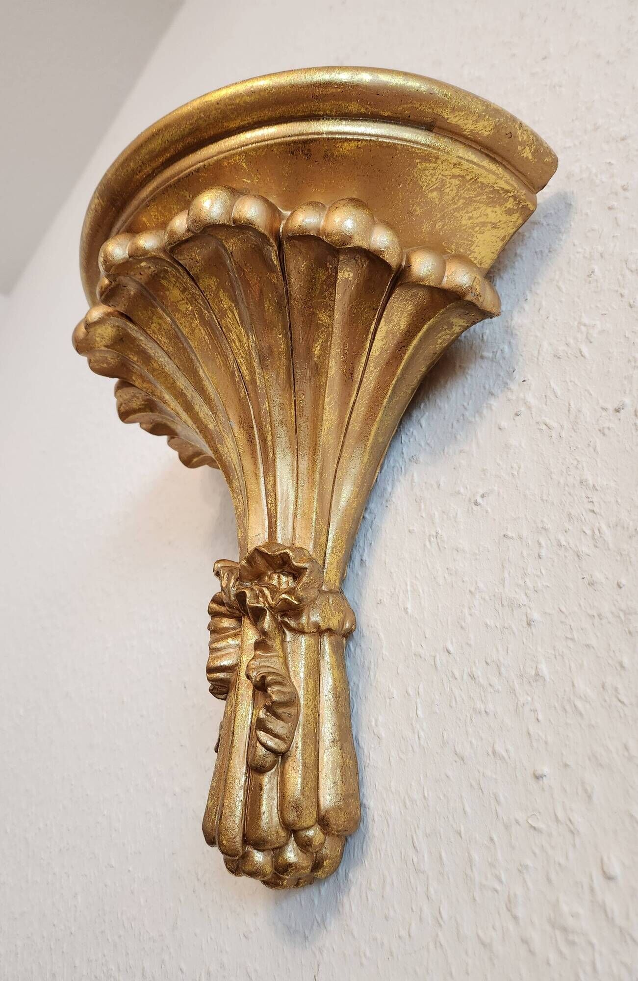 vergoldée console murale support mural étagère décorative rococo Louis XV, 1970
