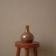 Vintage sandstone ceramic soliflore vase handcrafted bohemian Scandinavian country decoration