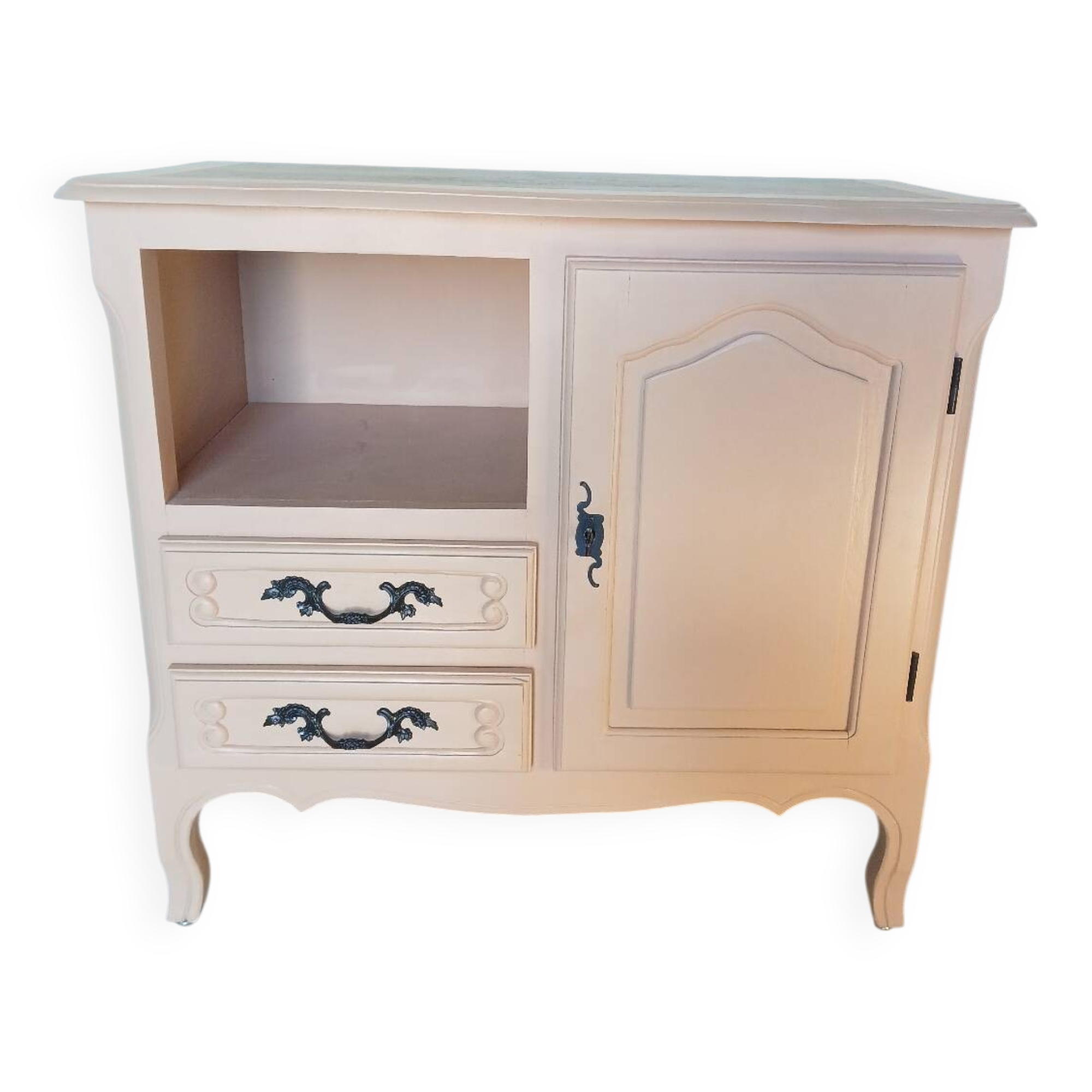 Peach-coloured TV unit