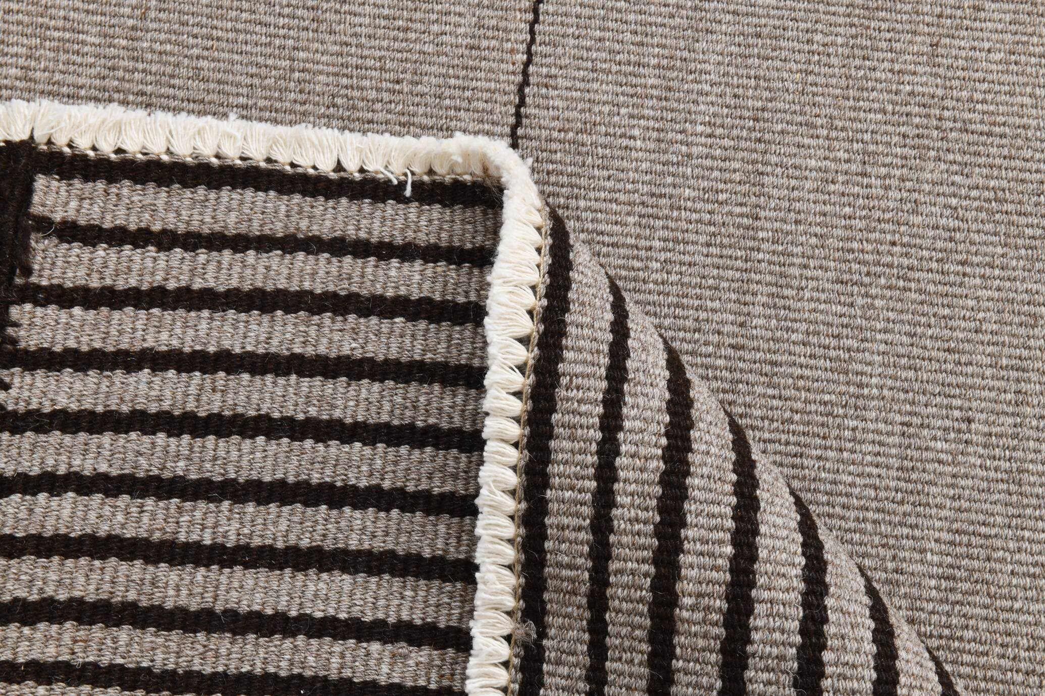 8x10 Contemporary Gray Black Vintage Kilim Rug, 225x325Cm