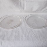 Pair of chiseled glass sub-bottle