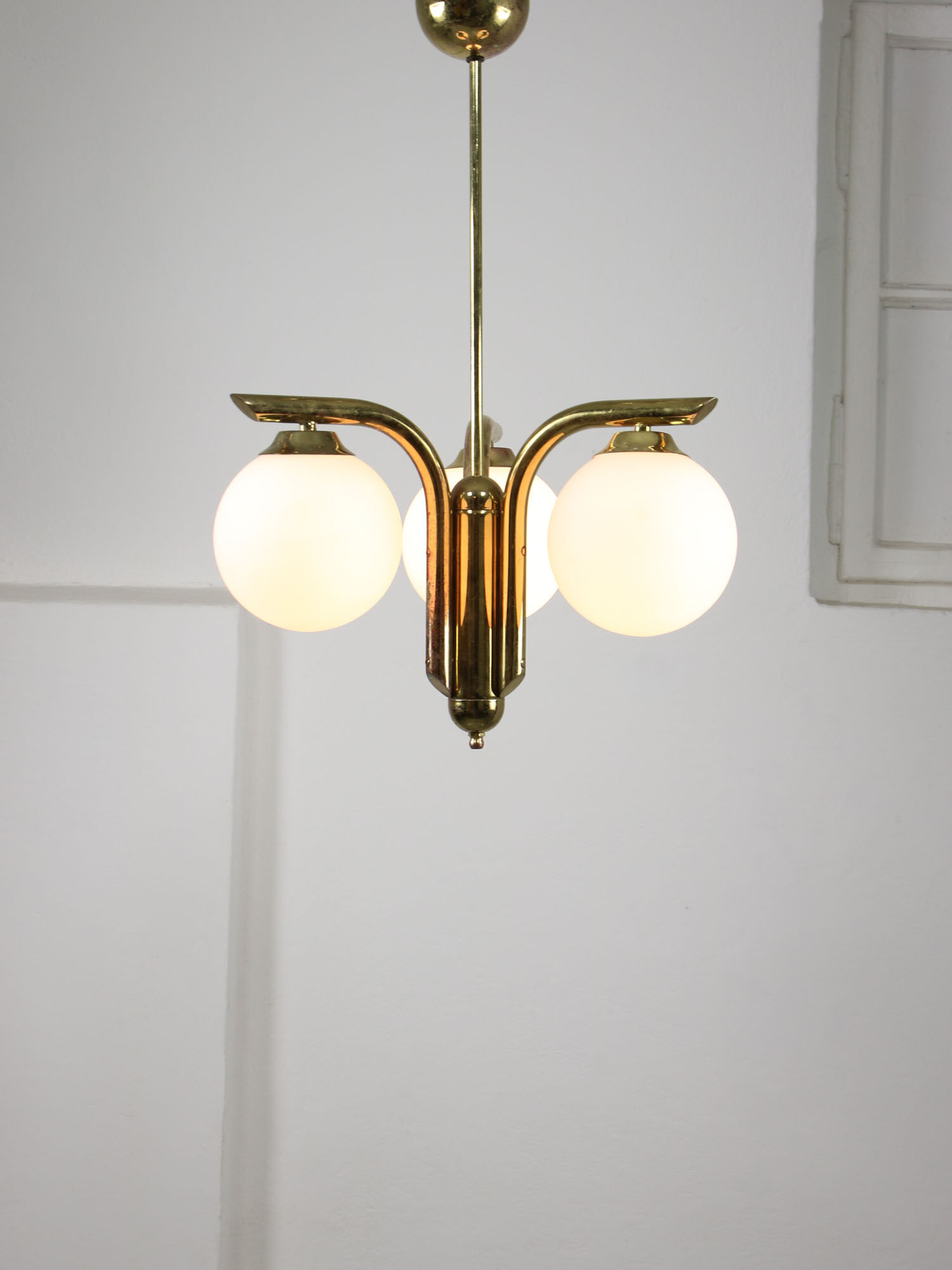 Vintage italian golden angel chandelier
